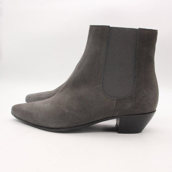 Woman by Common Projects Women's Size EU 38 Gray Leather Suede Ankle Bootie - Picture 4 of 12